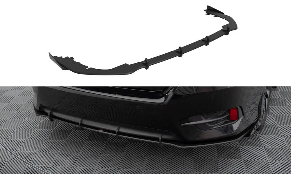 Baksplitter med diffuser + flopper Honda Civic mk10 2017 - 2022 | Street Pro Black Edition – bilde 4