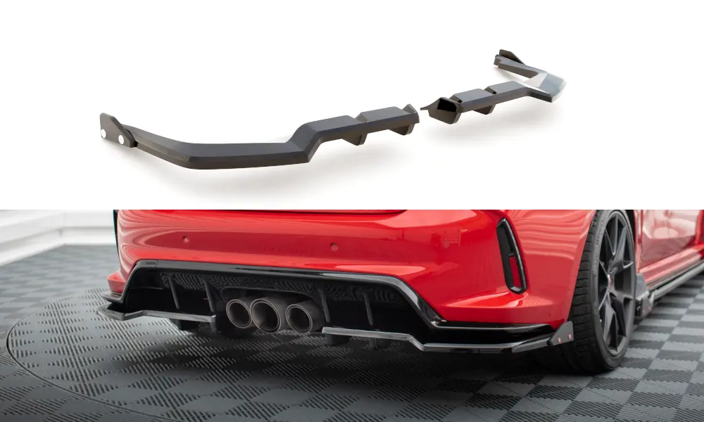 Baksplitter med diffuser + flopper Honda Civic XI Type-R 2023-> | V.1 Glossy Black Edition – bilde 2
