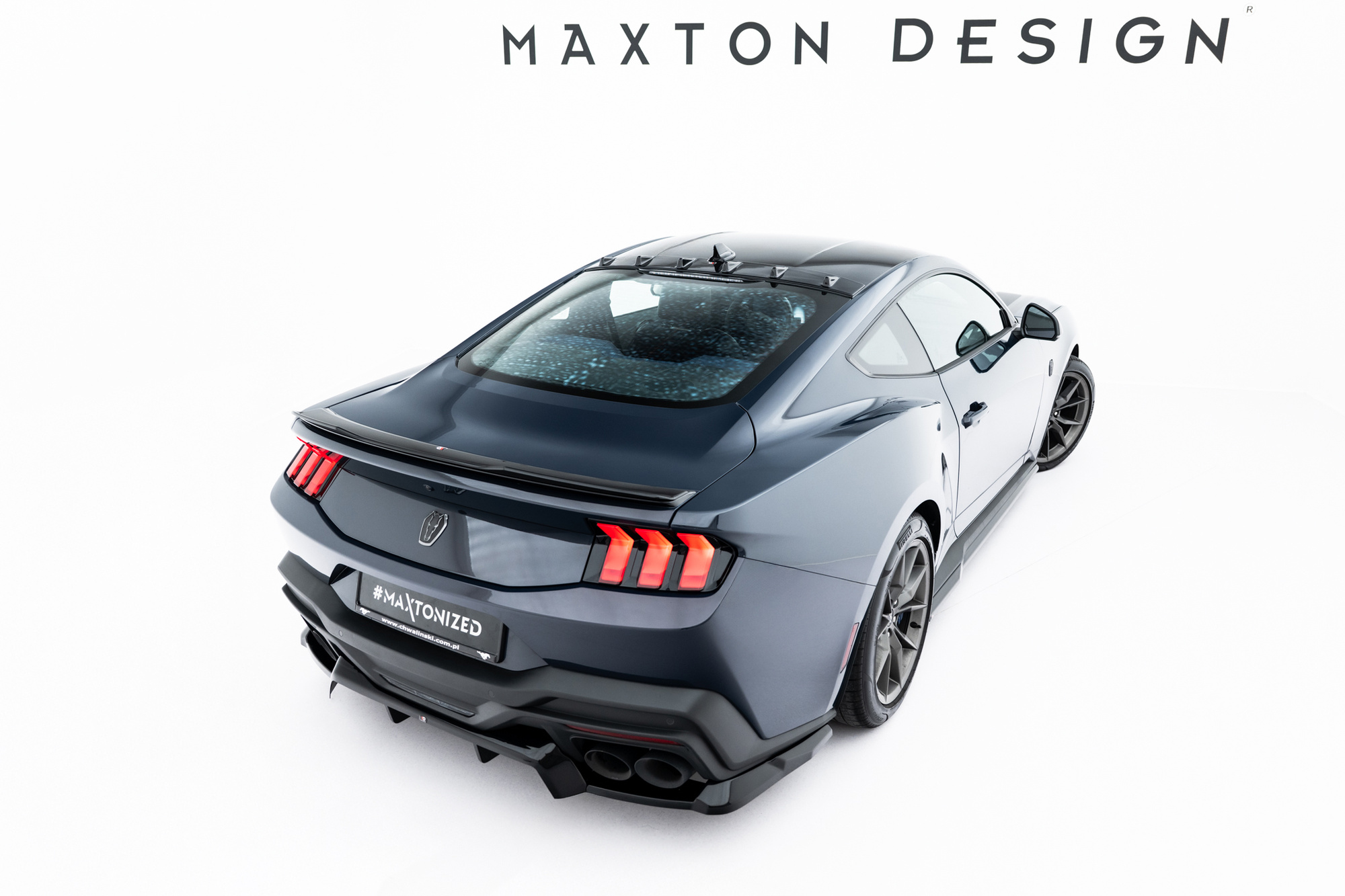 Baksplitter med diffuser Ford Mustang Dark Horse VII 2024 ->  | Glossy Black Edition – bilde 5