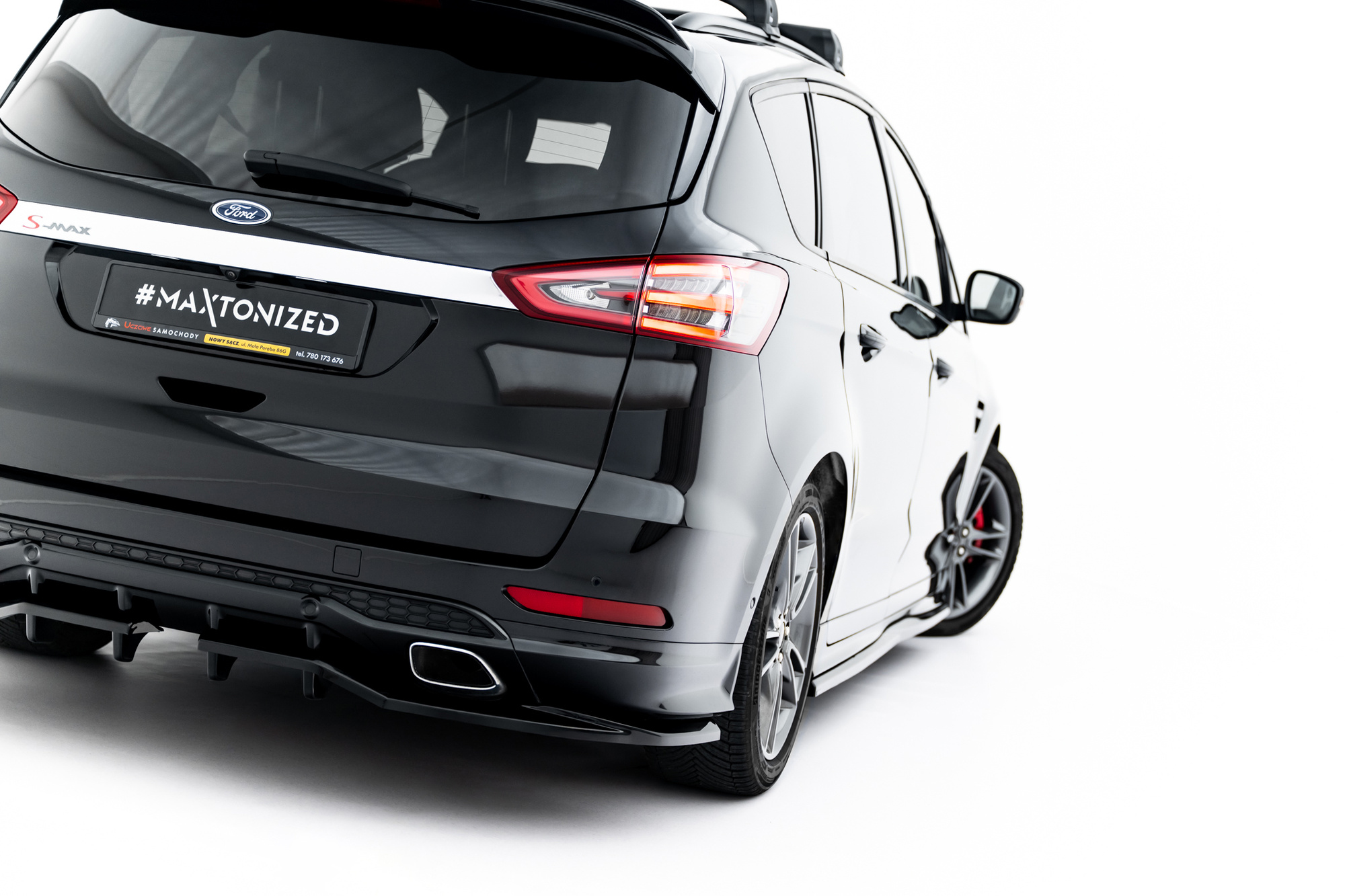 Baksplitter med diffuser Ford S-Max II Facelift 2019 - 2023 | Glossy Black Edition – bilde 2