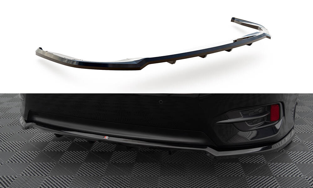 Baksplitter med diffuser Honda Civic mk10 2017 - 2022 | Glossy Black Edition – bilde 2