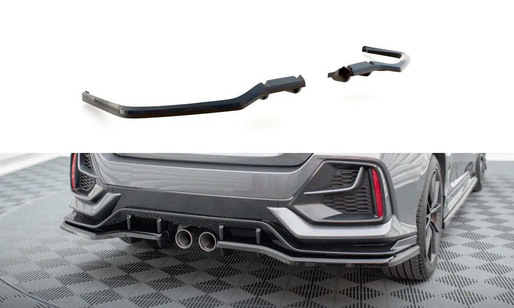 Baksplitter med diffuser Honda Civic Sport Mk10 2020-2023 | Glossy Black Edition – bilde 2