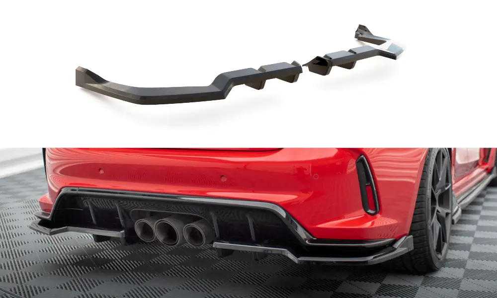 Baksplitter med diffuser Honda Civic XI Type-R 2023-> | V.2 Glossy Black Edition – bilde 2