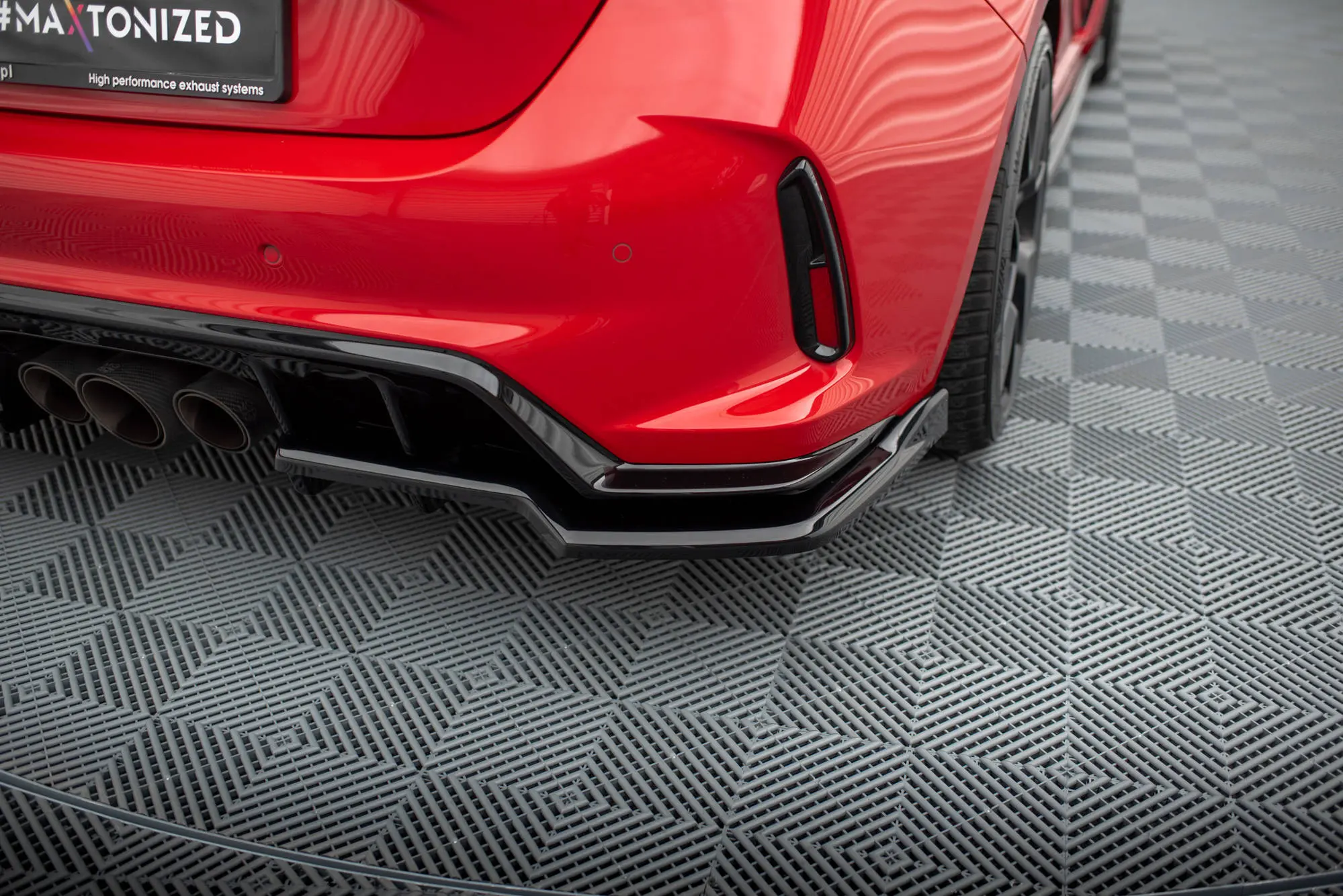 Baksplitter med diffuser Honda Civic XI Type-R 2023-> | V.2 Glossy Black Edition – bilde 4
