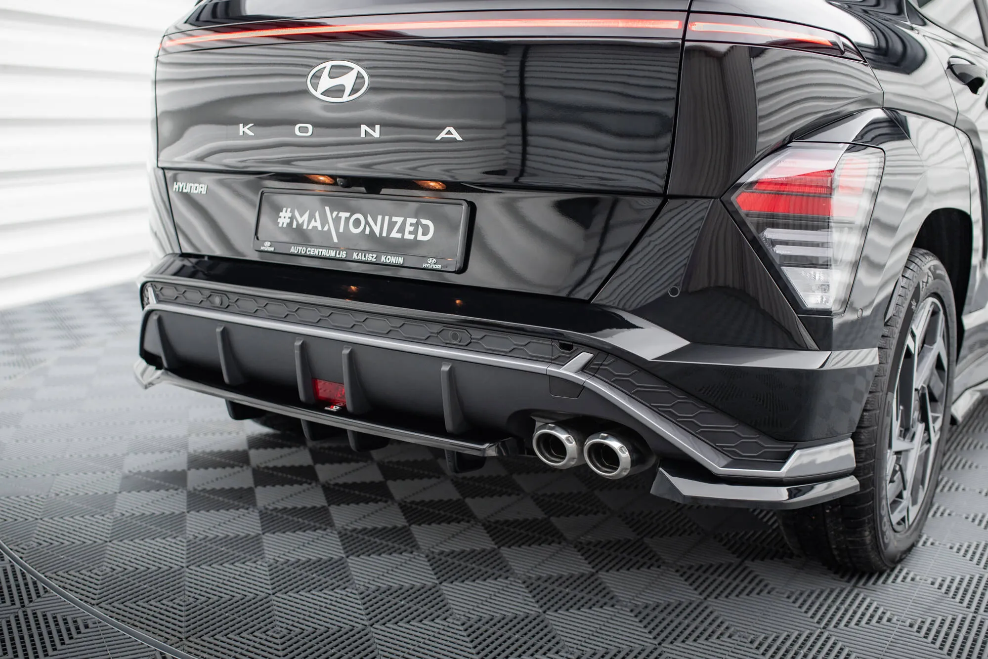 Baksplitter med diffuser Hyundai Kona II N-Line 2022 ->  | Glossy Black Edition – bilde 4