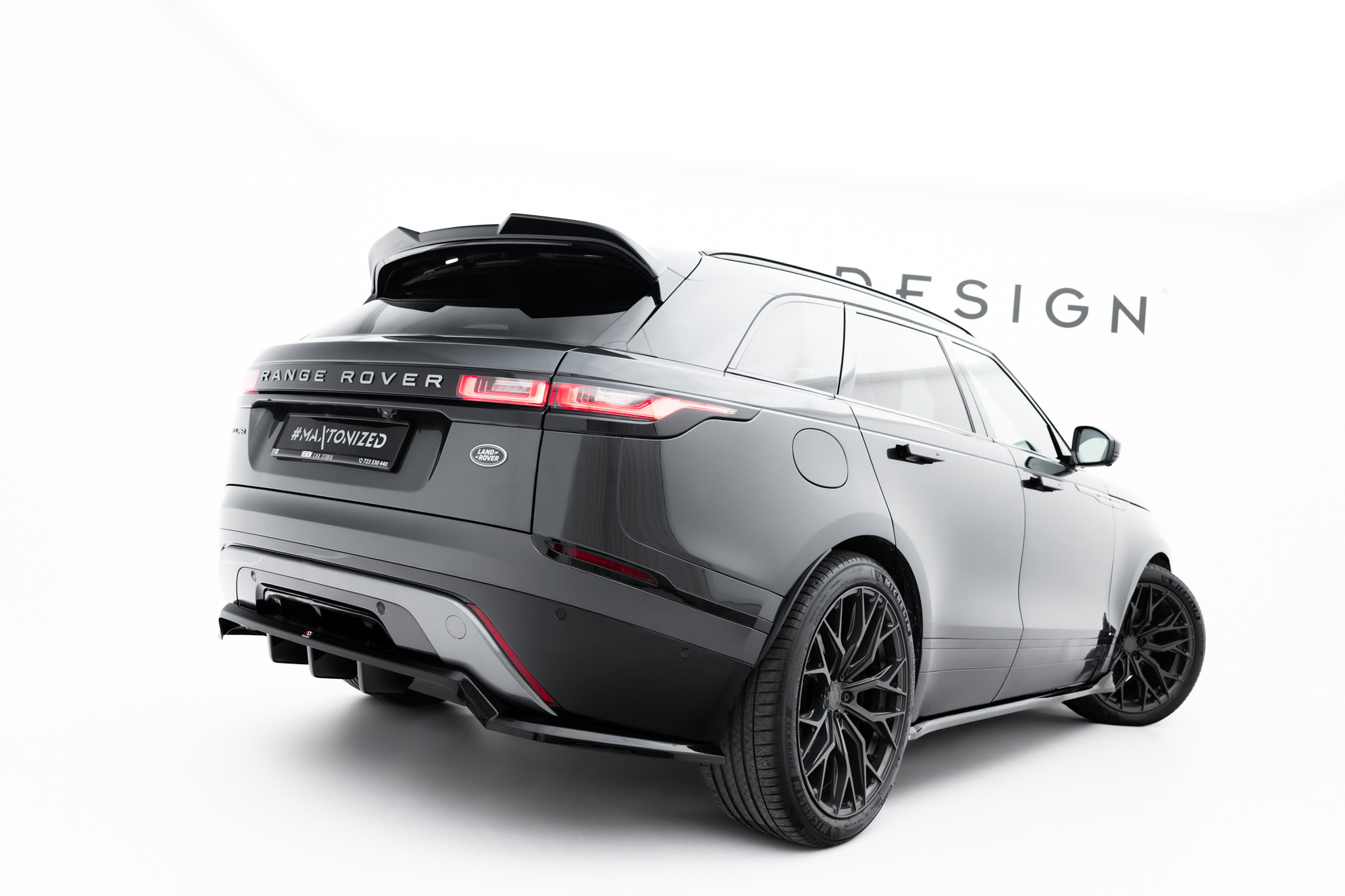 Baksplitter med diffuser Land Rover Range Rover Velar R-Dynamic I 2017 -  2023  | Glossy Black Edition V2