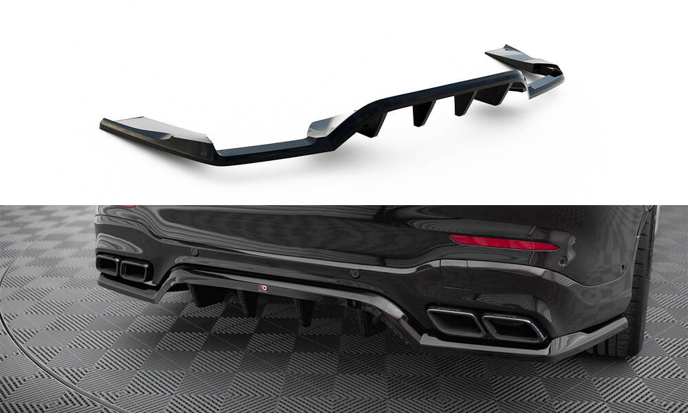 Baksplitter med diffuser Mercedes-AMG GLC 63 (X253) 2015 - 2019 | V.1 Glossy Black Edition – bilde 2