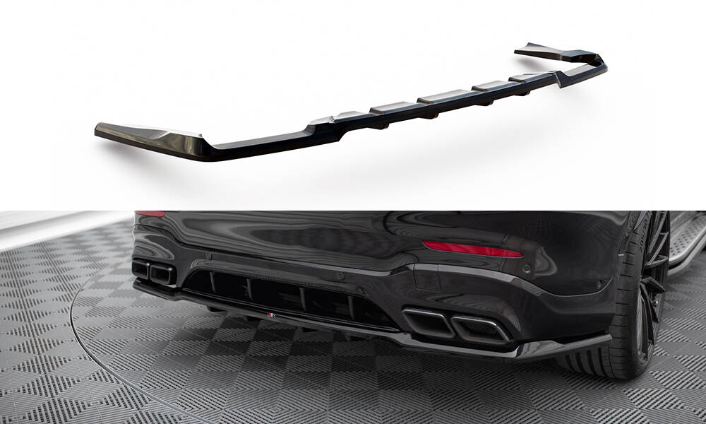Baksplitter med diffuser  Mercedes-AMG GLC 63 (X253) 2015 - 2019 | V.2 Glossy Black Edition – bilde 2