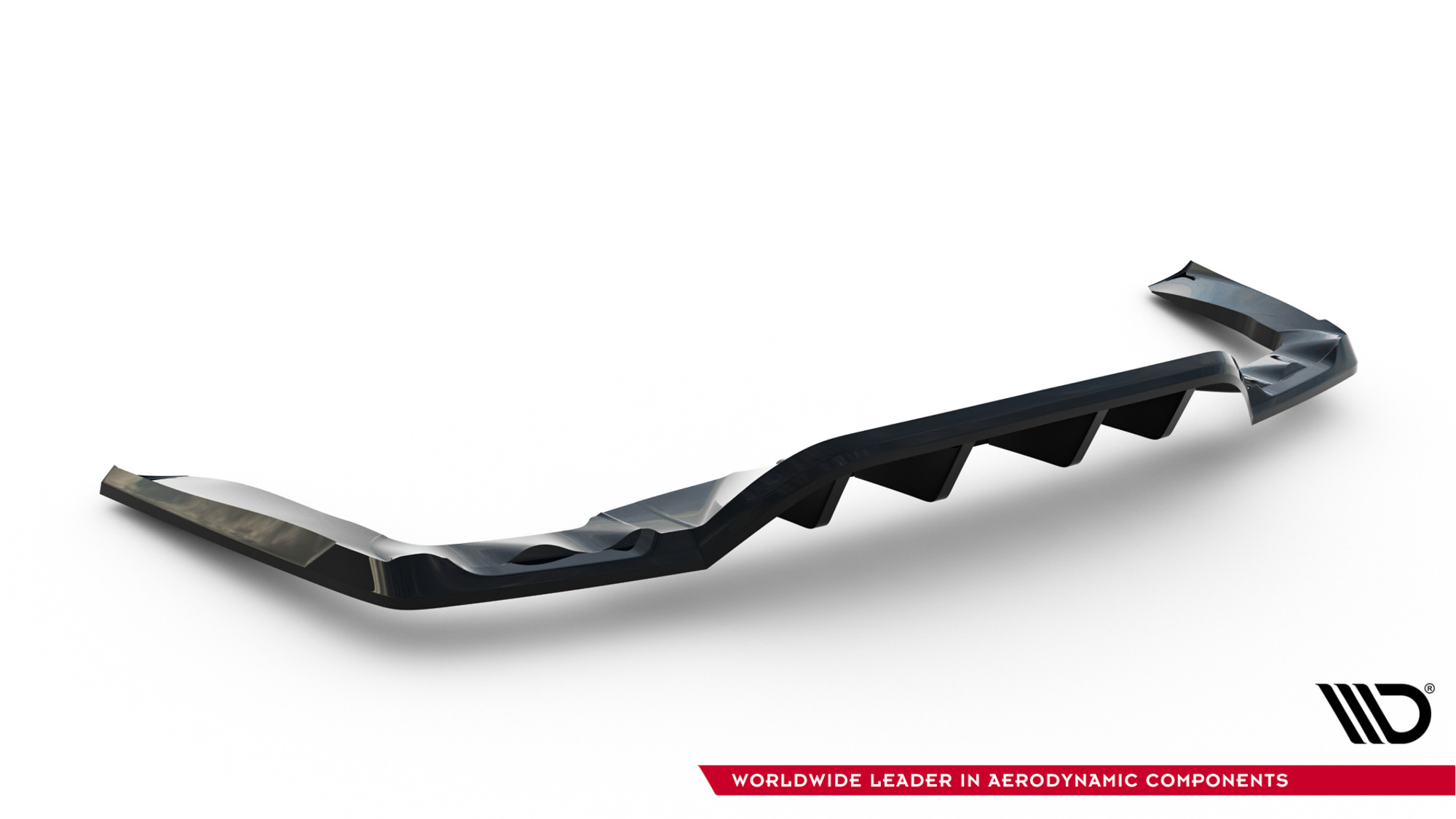 Baksplitter med diffuser Mercedes-Benz AMG GLC 43 (X253) Facelift 2019 - 2022   | Glossy Black Edition – bilde 5