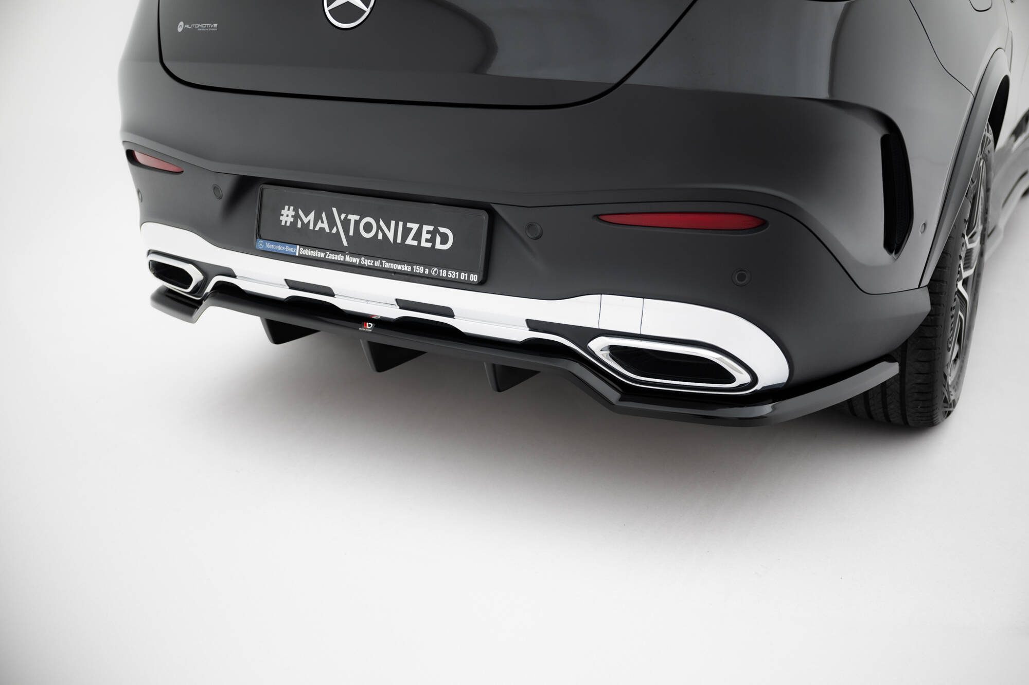 Baksplitter med diffuser Mercedes-Benz AMG GLC (C254) 2023 ->  | Glossy Black Edition – bilde 2