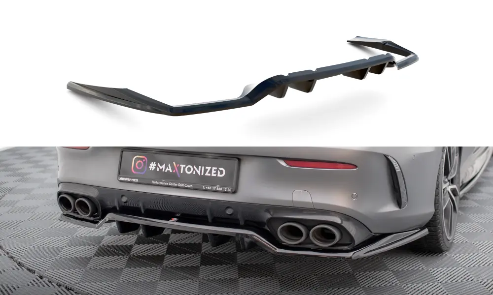 Baksplitter med diffuser Mercedes-Benz C43 AMG Coupe (C205) facelift 2018 - 2022 | Glossy Black Edition – bilde 3