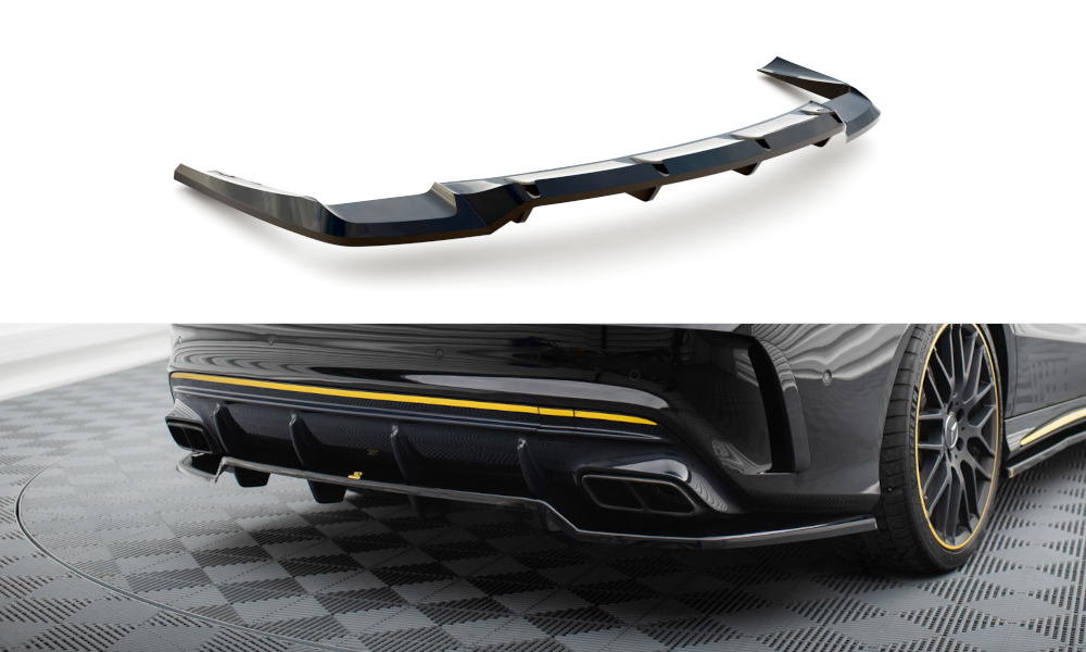 Baksplitter med diffuser Mercedes-Benz CLA 45 AMG (C117) facelift 2017 - 2019 | Glossy Black Edition – bilde 3