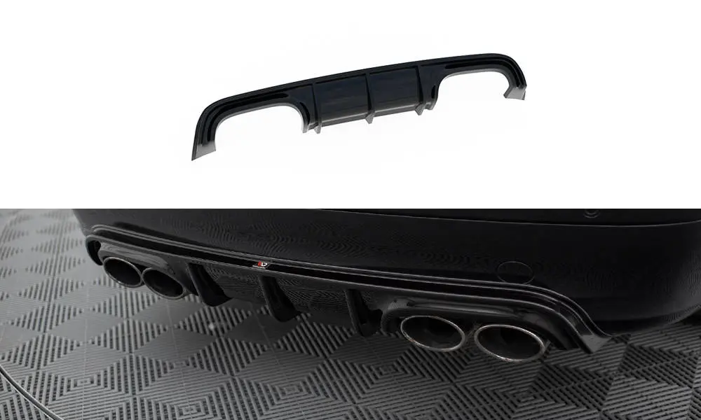 Baksplitter med diffuser Mercedes-Benz CLK (C209 / A209) 2002-2005 | Glossy Black Edition – bilde 3