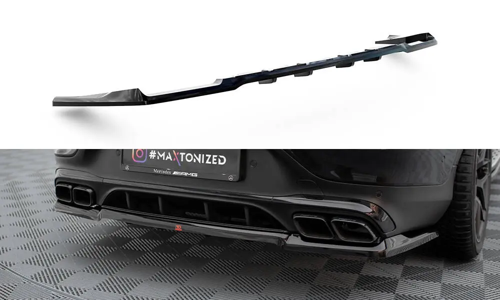Baksplitter med diffuser Mercedes-Benz GLC Coupe 63 AMG (C253) facelift 2019 - 2023 | Glossy Black Edition – bilde 2