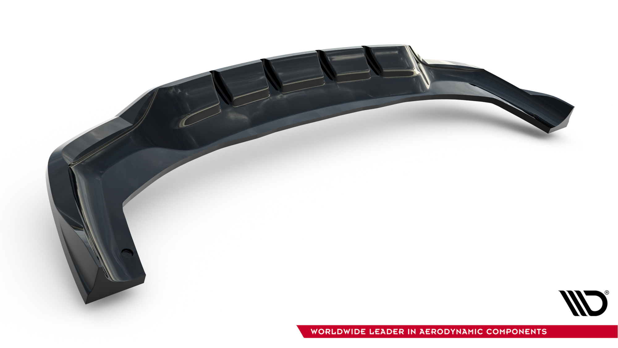 Baksplitter med diffuser MG HS I Facelift 2020 - 2025 | Glossy Black Edition – bilde 5