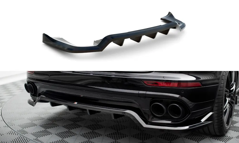 Baksplitter med diffuser Porsche Cayenne II (92A) Facelift 2014 - 2017 | Glossy Black Edition – bilde 2
