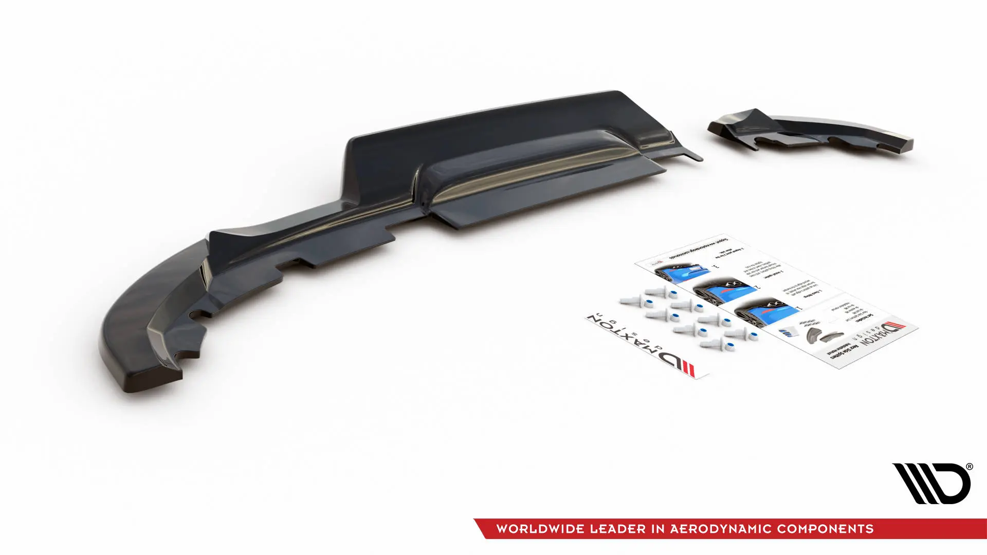 Baksplitter med diffuser Renault Clio mk5 2019 - 2023 | Glossy Black Edition – bilde 6