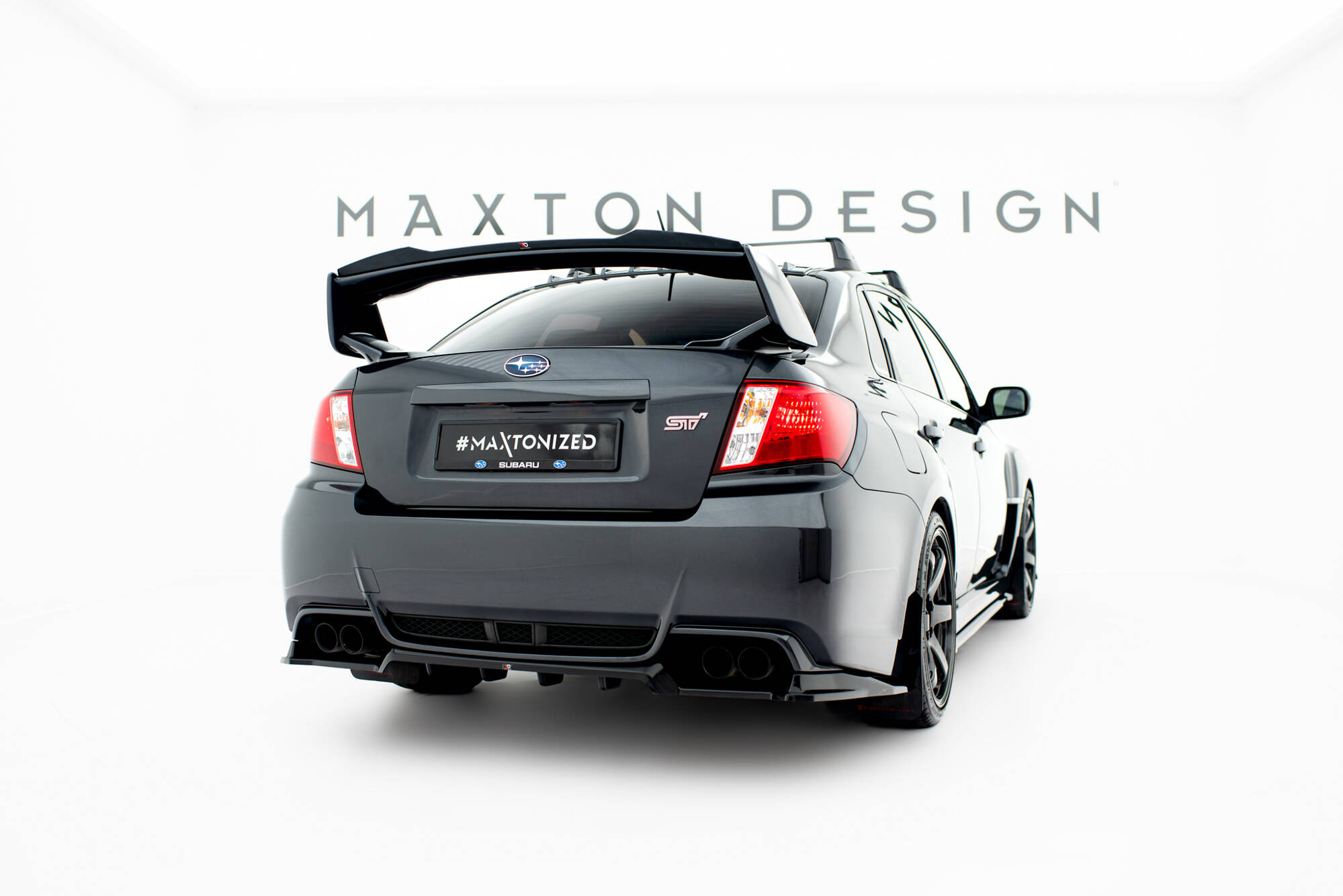 Baksplitter med diffuser Subaru Impreza WRX STI III Facelift 2011 - 2014 | Glossy Black Edition