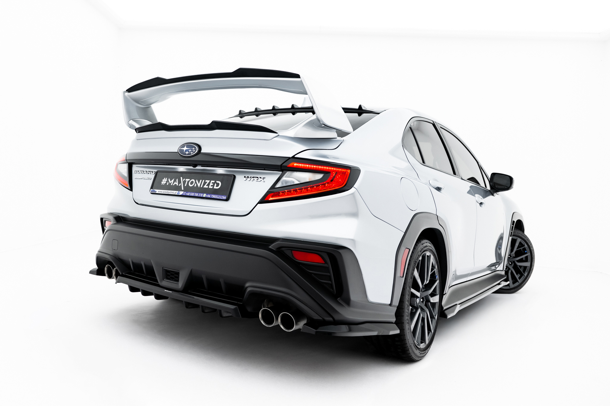 Baksplitter med diffuser Subaru WRX STI II 2021 -> | Glossy Black Edition