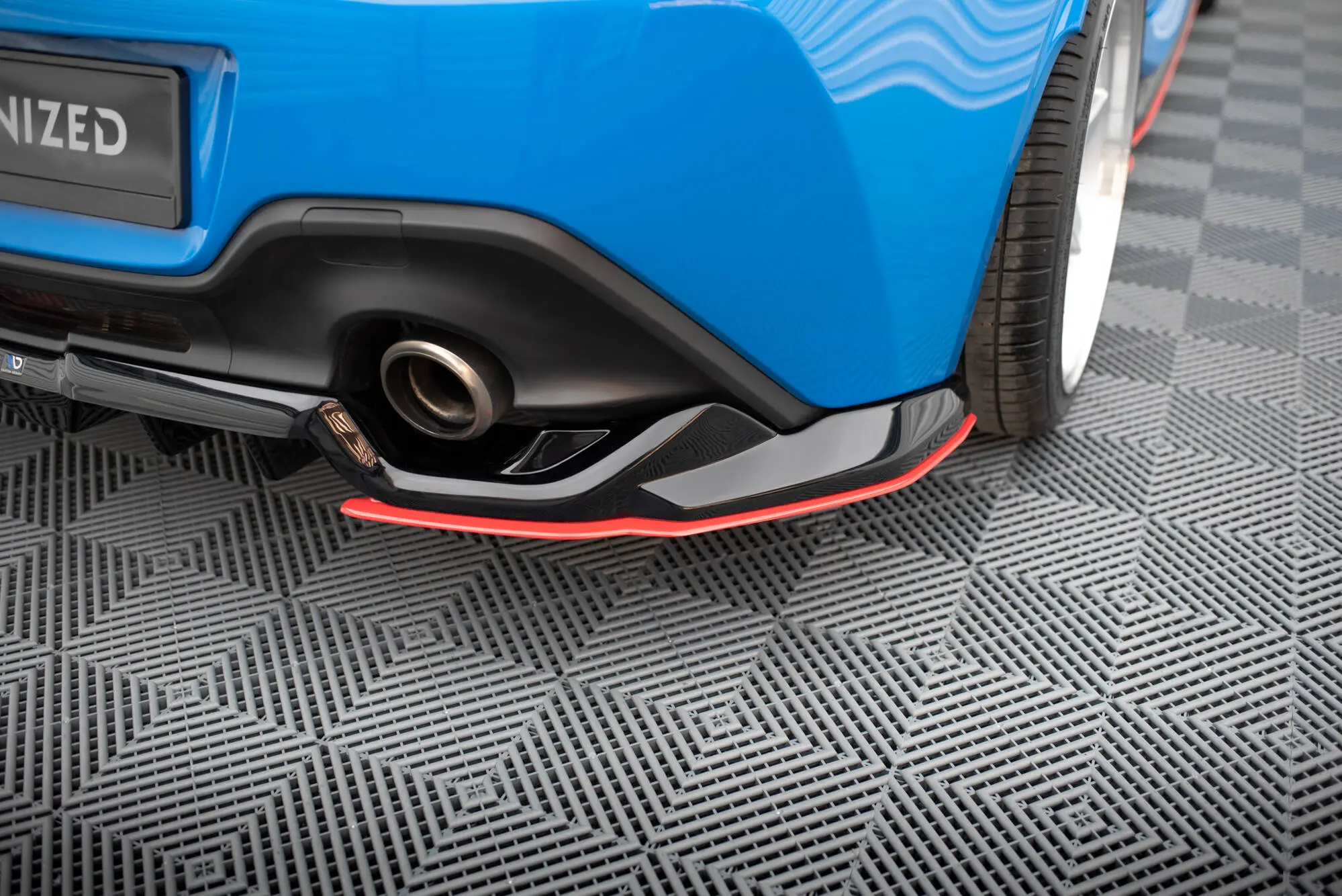 Baksplitter med diffuser Toyota GR86 2021 - > | V.2 Glossy Black + Red Edition – bilde 2