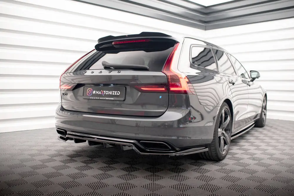 Baksplitter med diffuser  Volvo V90 / S90 R-Design II 2016 - 2020 | Glossy Black Edition – bilde 2