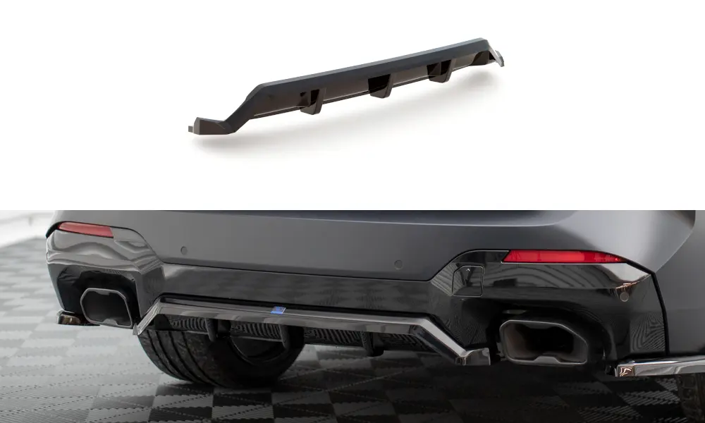 Baksplitter med diffuserBMW X3 (G01) LCi M pack 2021 - 2024 | Glossy Black Edition – bilde 2