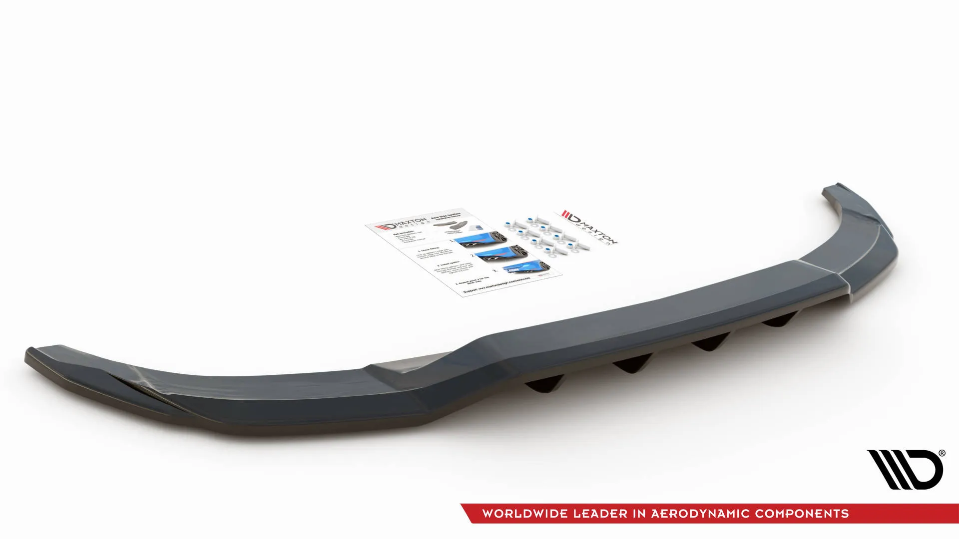 Baksplitter med vertikale ribber Audi S3/ A3 S-Line (8Y) 2020 -> | Glossy Black Edition – bilde 4