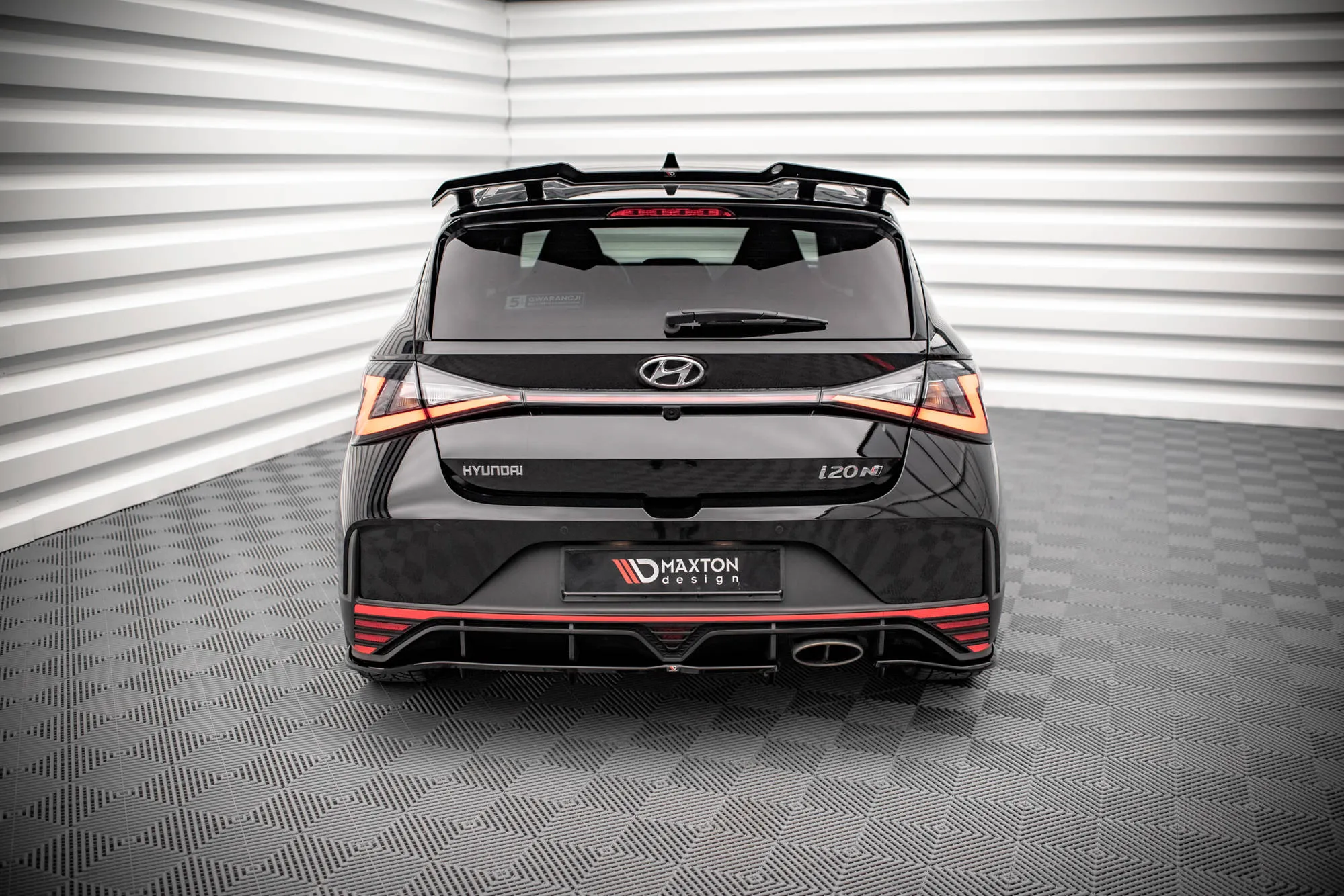 Baksplitter med vertikale ribber Hyundai I20 N III 2020 - 2023 | Glossy Black Edition – bilde 2