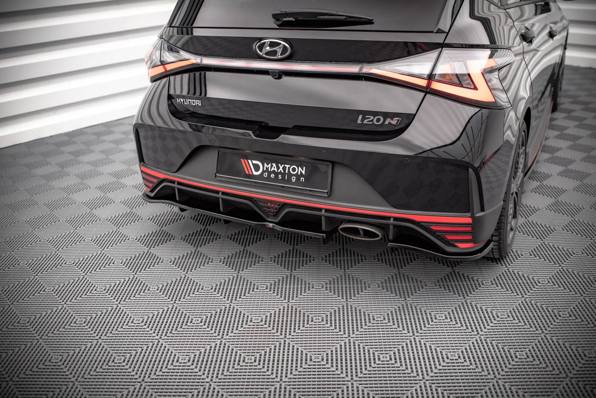 Baksplitter med vertikale ribber Hyundai I20 N III 2020 - 2023 | Glossy Black Edition – bilde 5