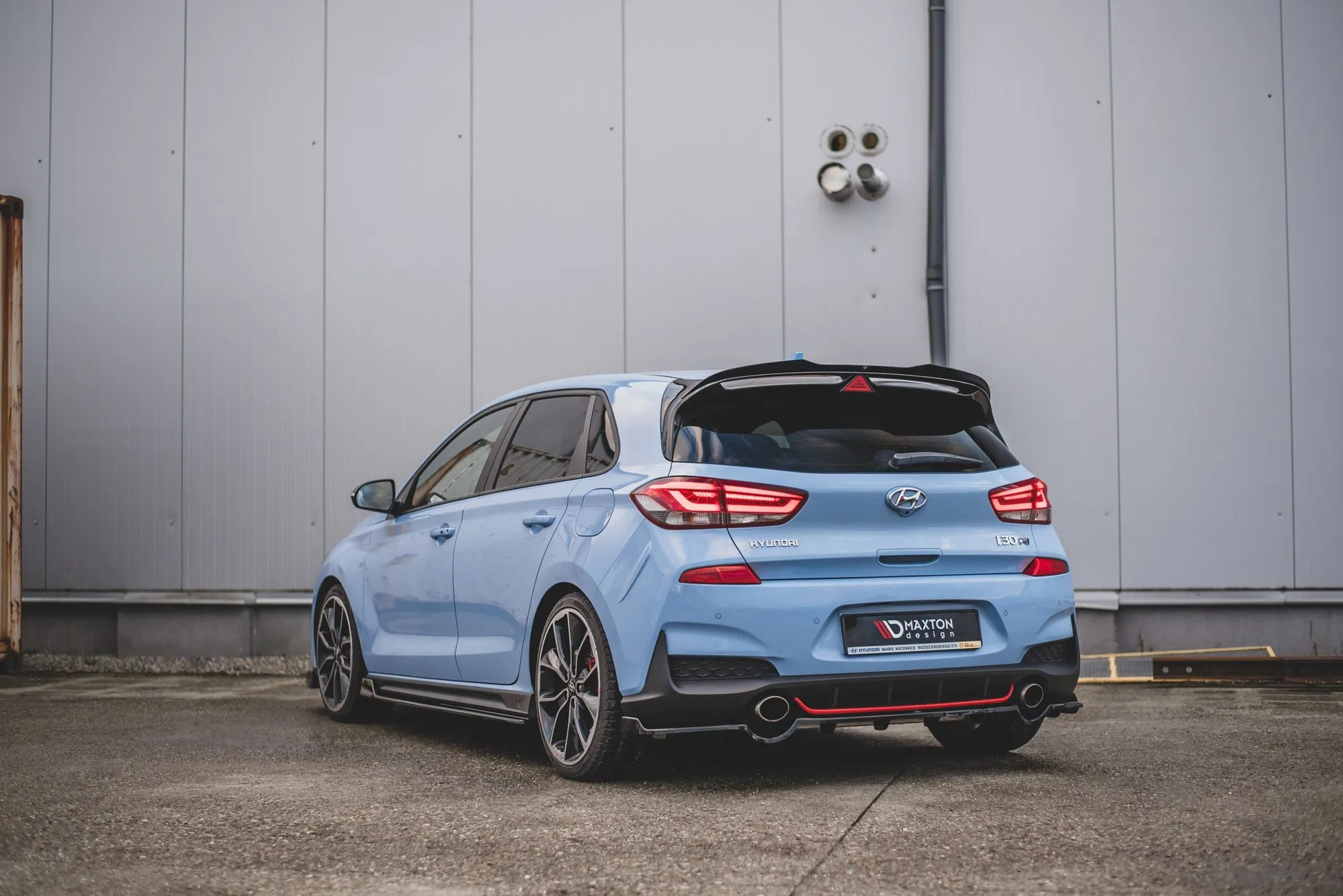 Baksplitter med vertikale ribber Hyundai I30 N III 2017 - 2020 | Glossy Black Edition – bilde 2