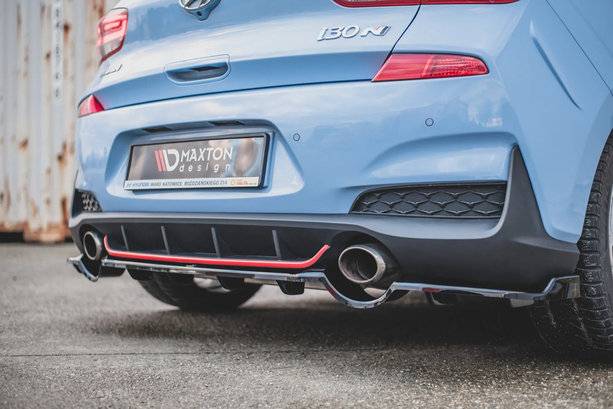 Baksplitter med vertikale ribber Hyundai I30 N III 2017 - 2020 | Glossy Black Edition – bilde 5