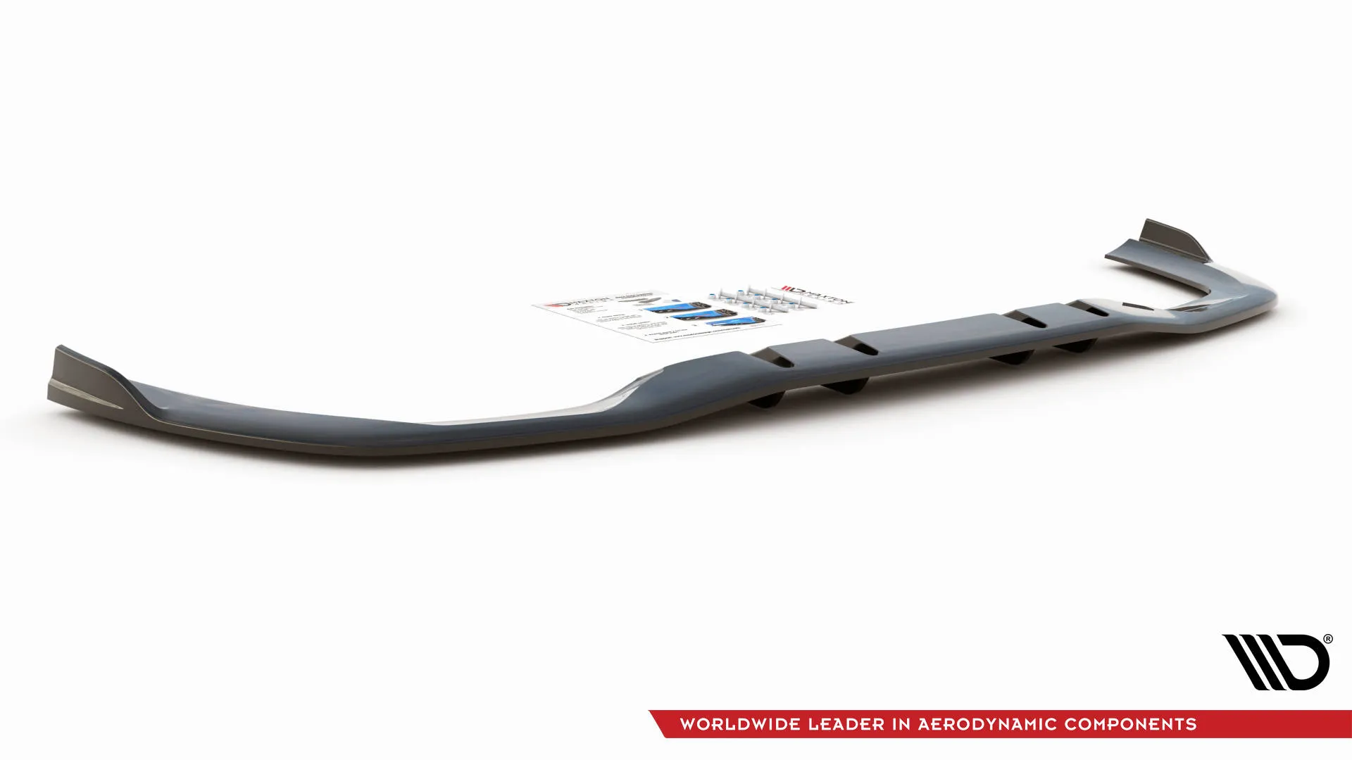 Baksplitter med vertikale ribber Mercedes-Benz A-Klasse (W177) 2018 - 2023 | Glossy Black Edition V2