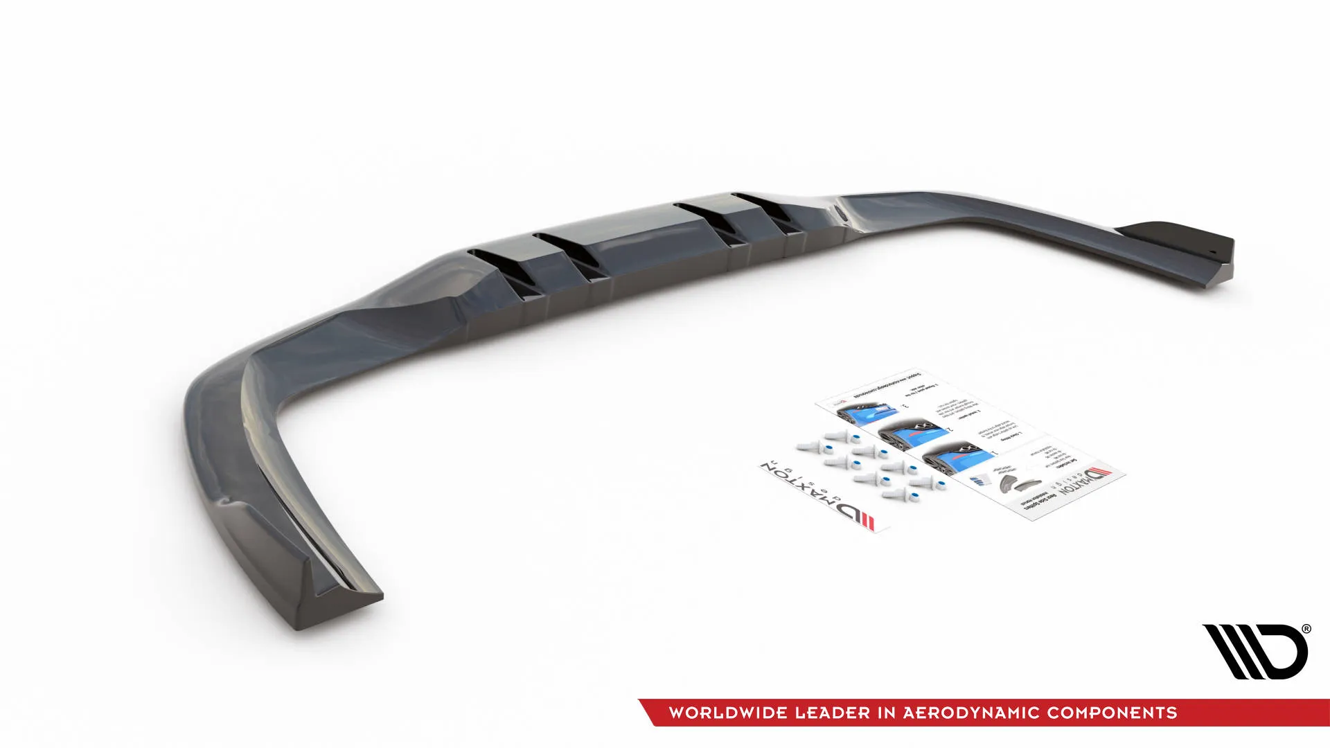 Baksplitter med vertikale ribber Mercedes-Benz A-Klasse (W177) 2018 - 2023 | Glossy Black Edition V2 – bilde 3