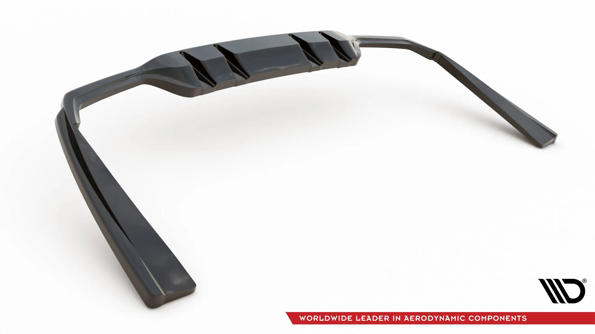 Baksplitter med vertikale ribber Mercedes-Benz AMG (c/c 43) W205 2014 - 2018 | Glossy Black Edition – bilde 5