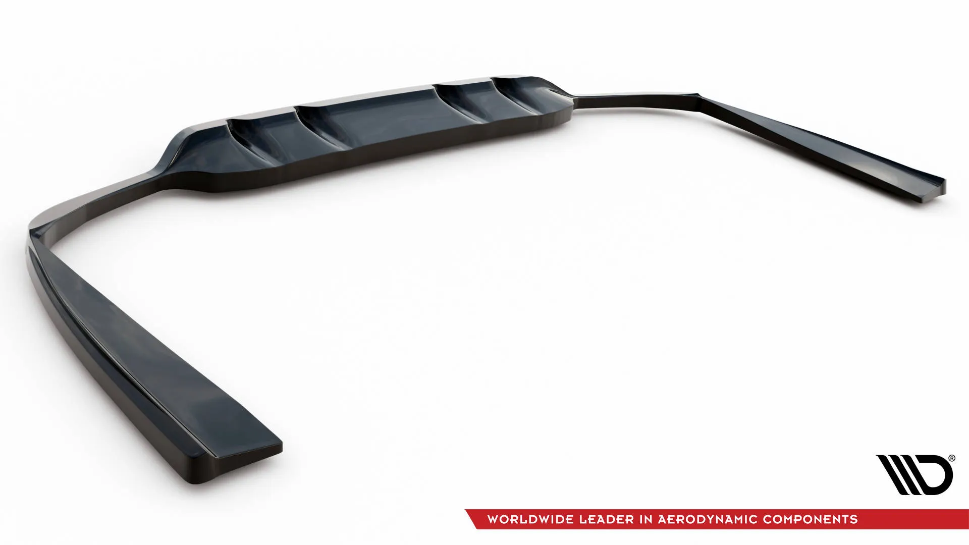 Baksplitter med vertikale ribber Mercedes-Benz C (W205 / S205) AMG-Line Facelift 2018 - 2021 | Glossy Black Edition – bilde 7