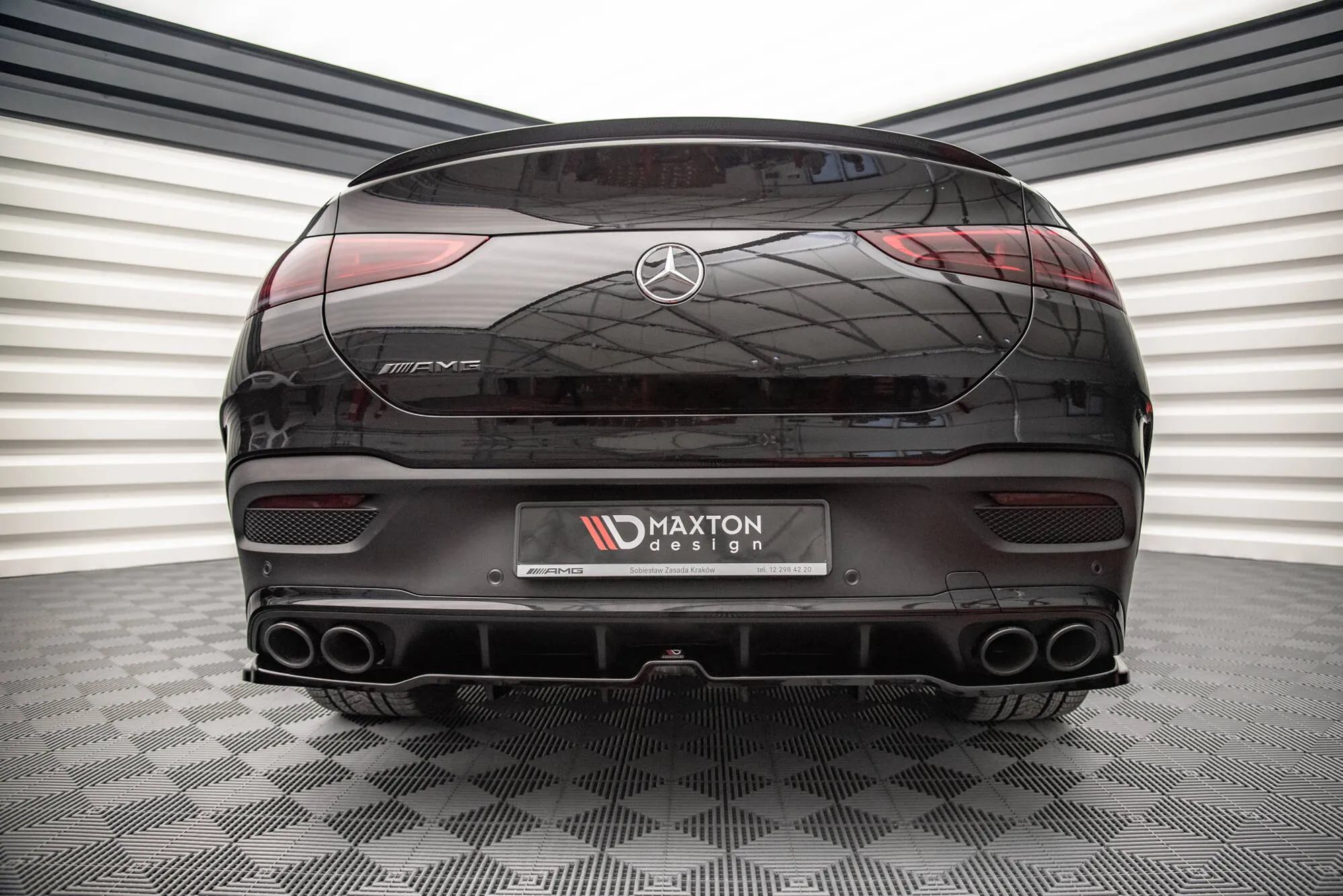 Baksplitter med vertikale ribber Mercedes-Benz Gle Coupe II (C167) AMG-Line / Mercedes-AMG Gle Coupe II (C167) 2019-> | Glossy Black Edition