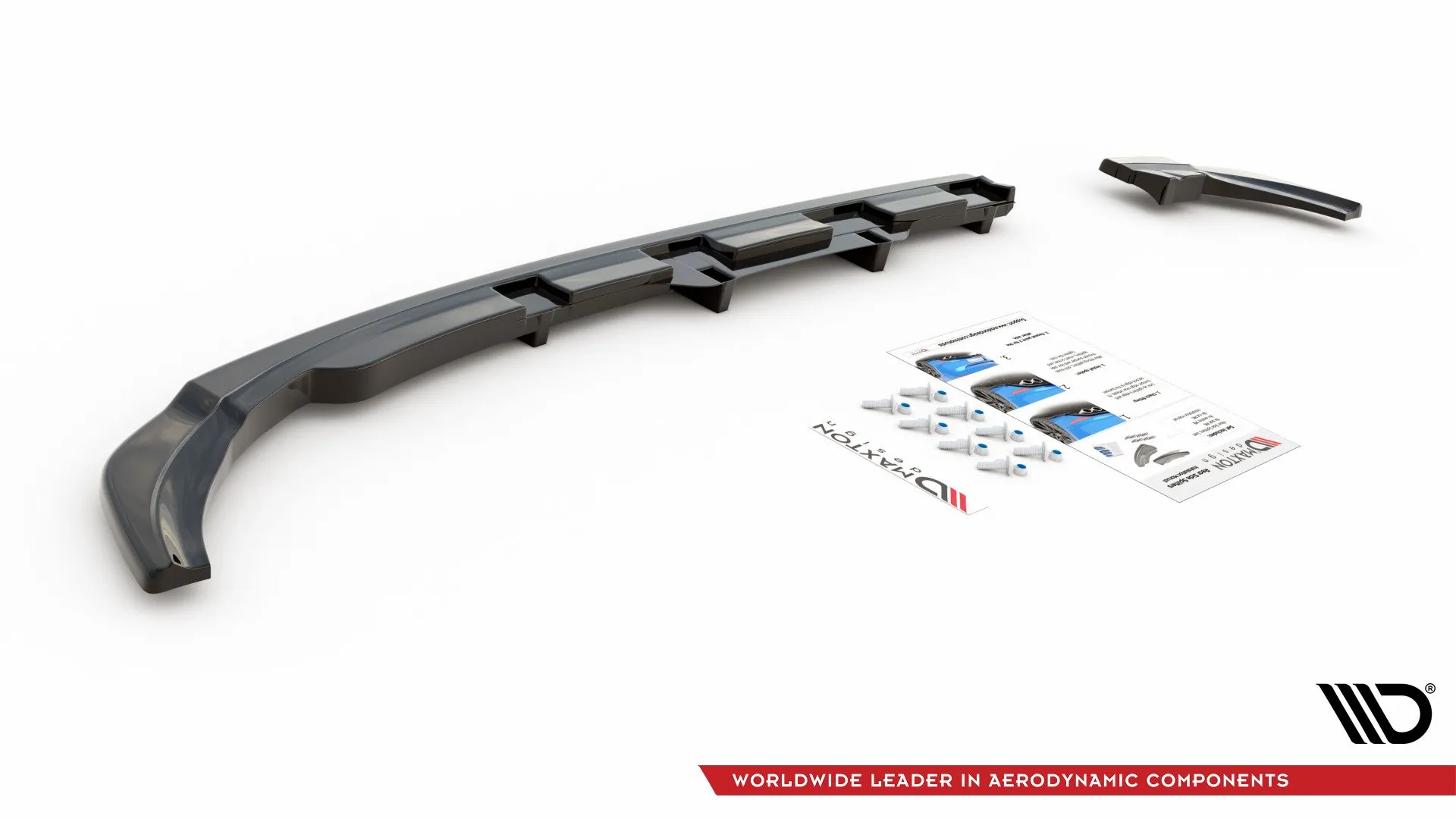 Baksplitter med vertikale ribber VW Polo (Mk6) GTI 2017 - 2021 | Glossy Black Edition – bilde 5