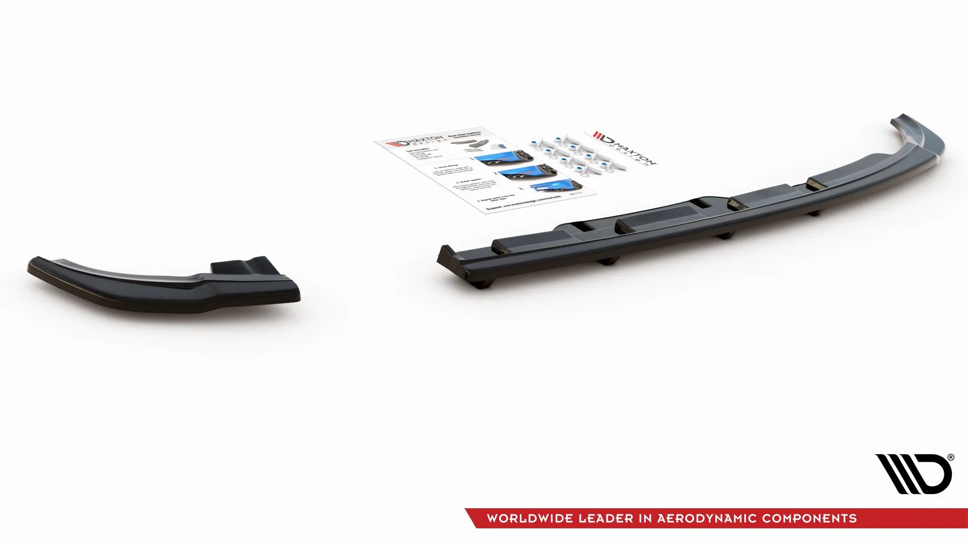 Baksplitter med vertikale ribber VW Polo (Mk6) GTI 2017 - 2021 | Glossy Black Edition – bilde 6