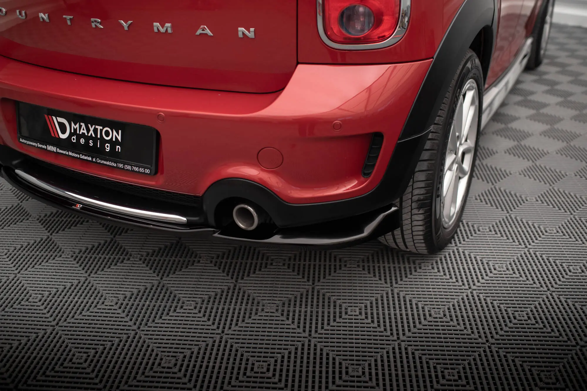 Baksplitter Mini Cooper Countryman (R60) facelift 2014 - 2017  | Glossy Black Edition