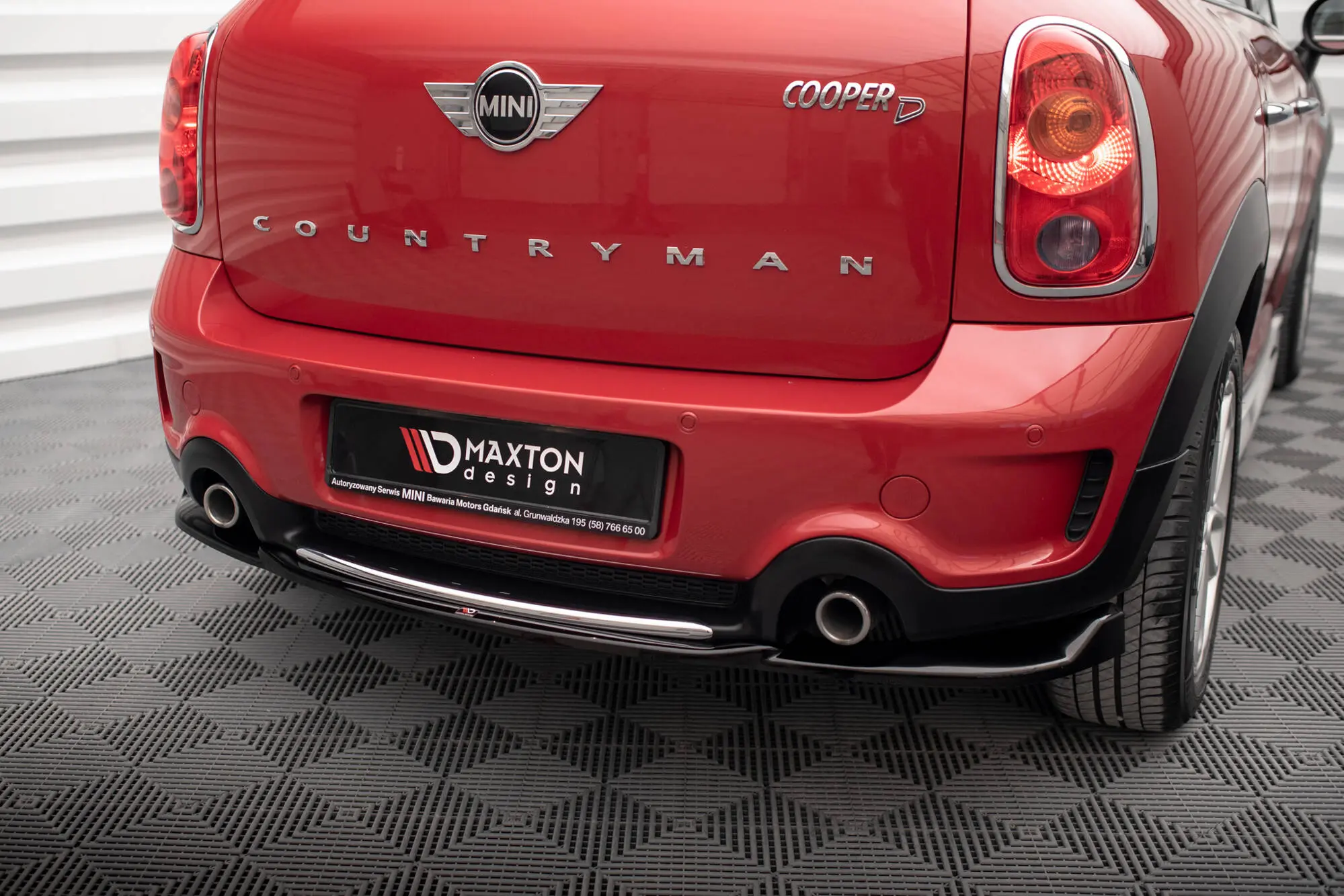 Baksplitter Mini Cooper Countryman (R60) facelift 2014 - 2017  | Glossy Black Edition – bilde 3