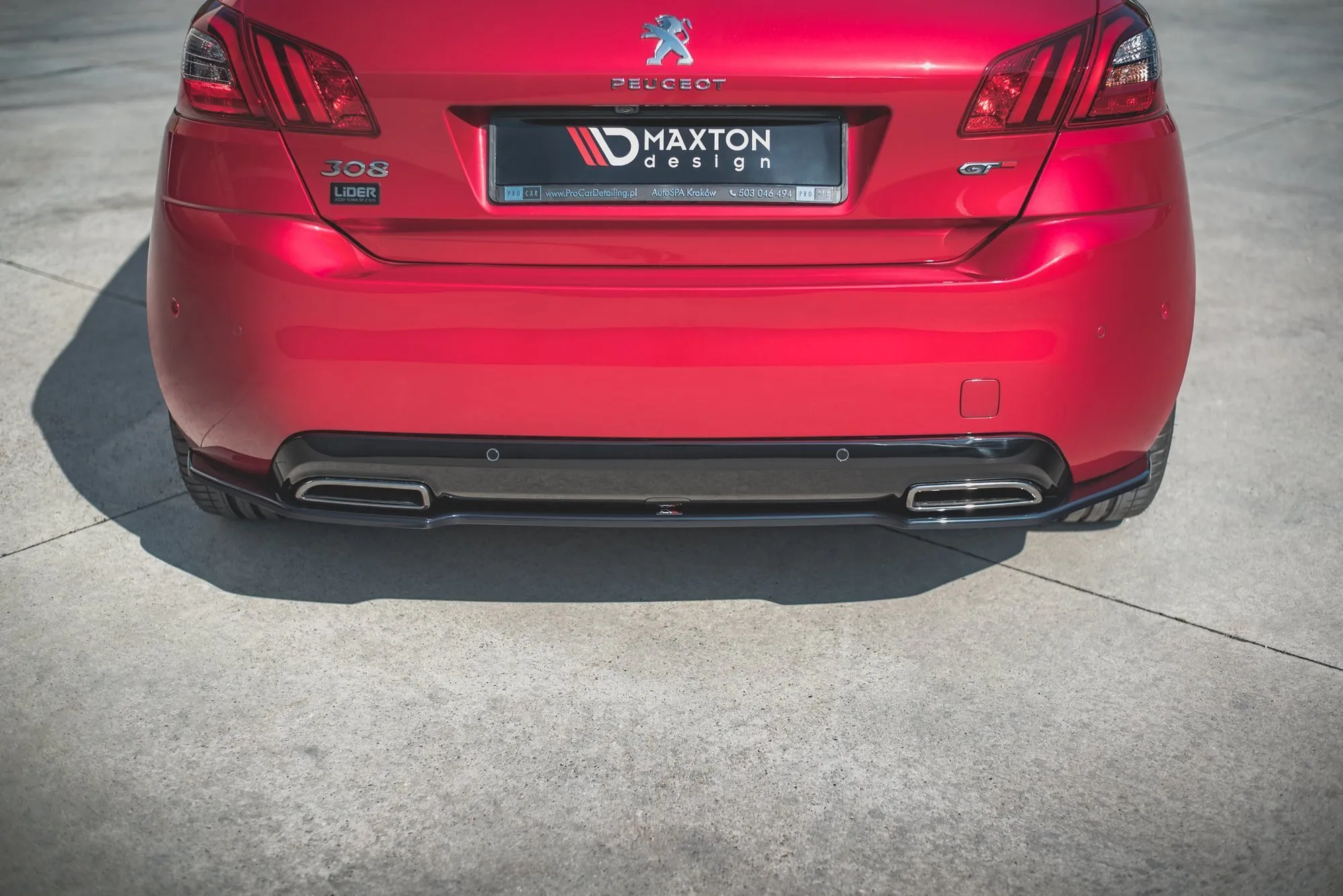 Baksplitter Peugeot 308 II GT Facelift 2017-2021 | Glossy Black Edition