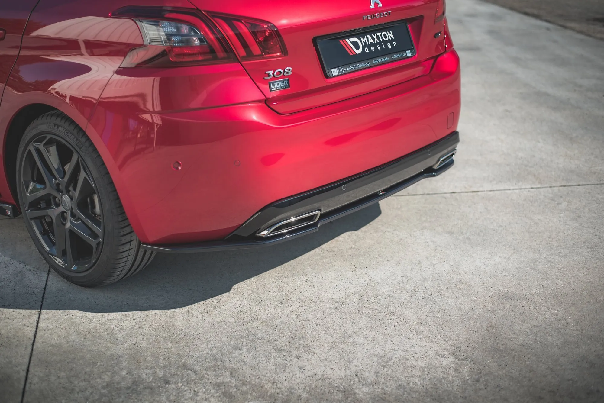 Baksplitter Peugeot 308 II GT Facelift 2017-2021 | Glossy Black Edition – bilde 2