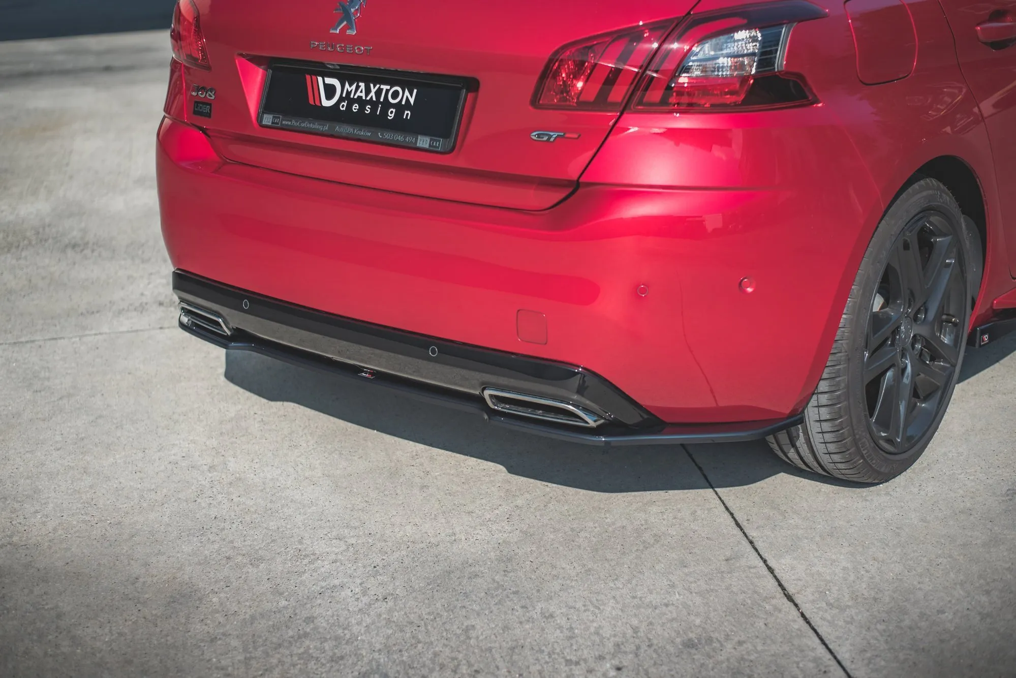 Baksplitter Peugeot 308 II GT Facelift 2017-2021 | Glossy Black Edition – bilde 3