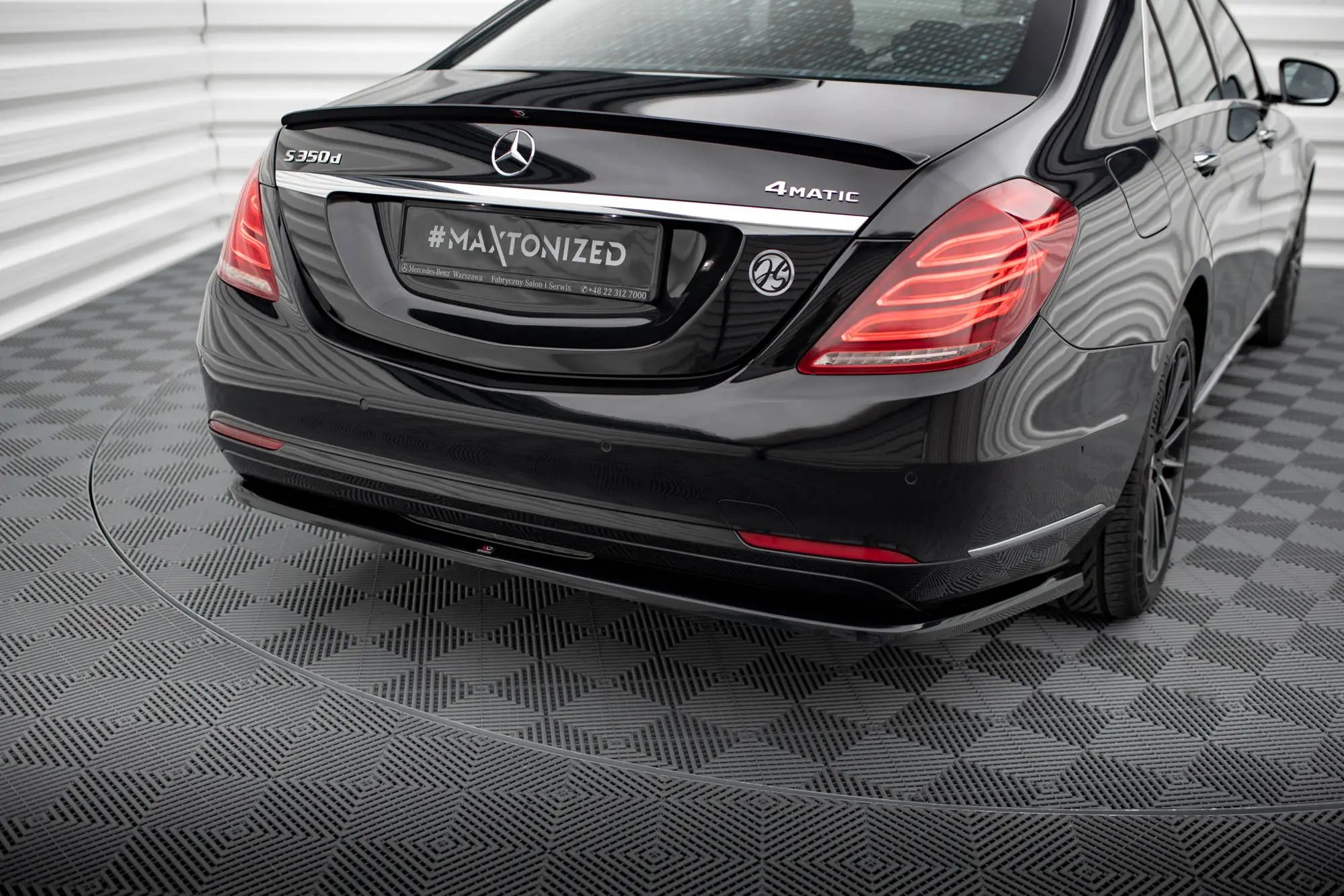 Baksplitter u/diffusør Mercedes-Benz S (W222) pre-facelift 2013 -2017 | V.1 Glossy Black Edition – bilde 4