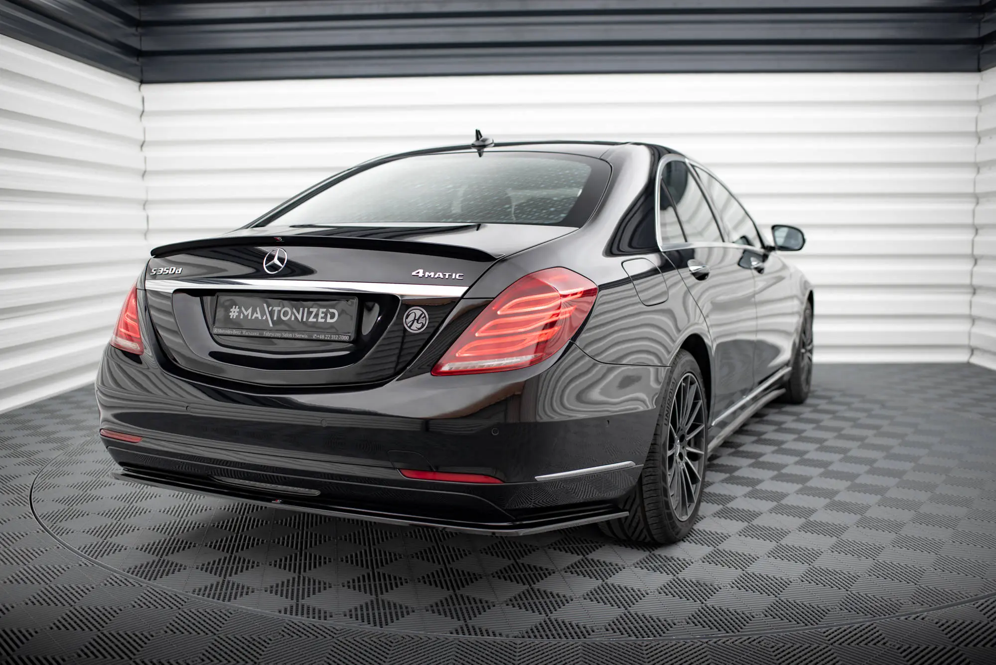 Baksplitter u/diffusør Mercedes-Benz S (W222) pre-facelift 2013 -2017 | V.2 Glossy Black Edition – bilde 4