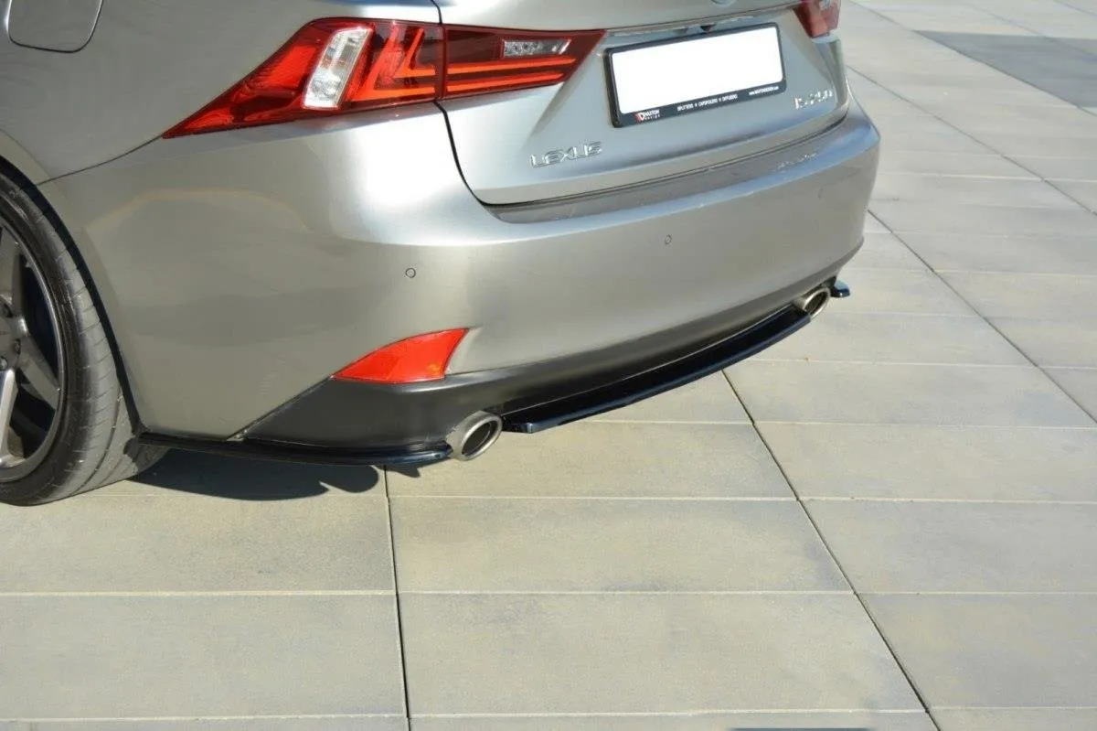 Baksplitter uten vertikale ribber lepper Lexus IS III 2013 - 2016 | Glossy Black Edition