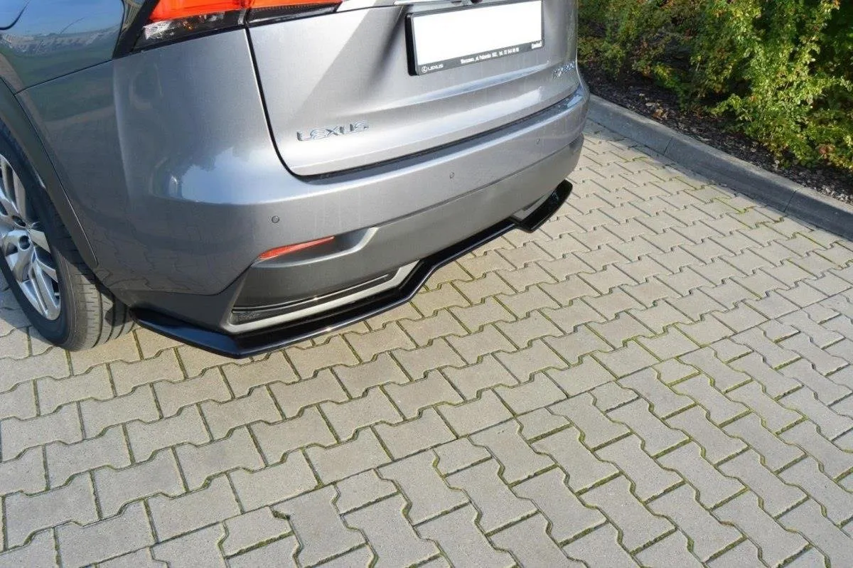 Baksplitter uten vertikale ribber Lexus NX (Mk1) 2014-2017 | Glossy Black Edition