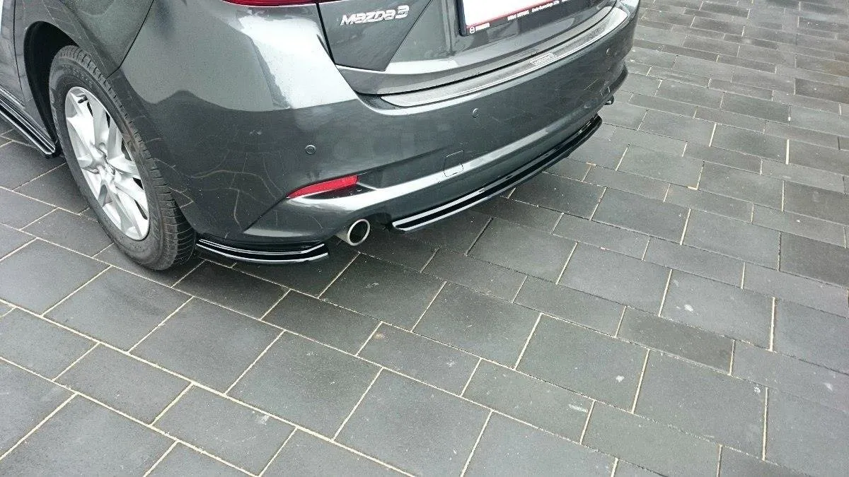 Baksplitter uten vertikale ribber Mazda 3 III (bn) facelift 2016-2018 | Glossy Black Edition – bilde 2