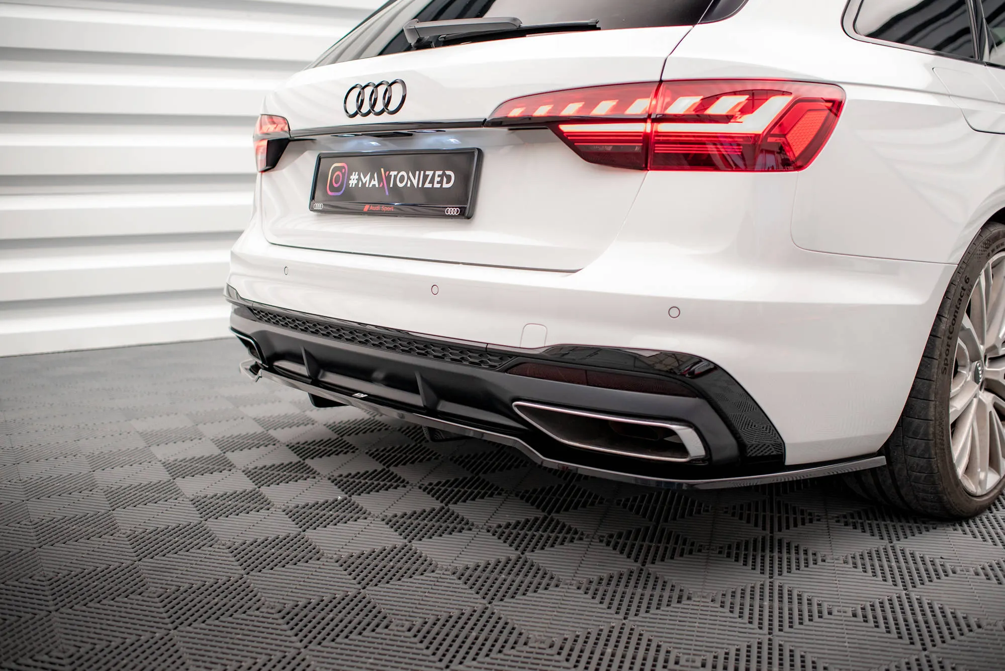 Baksplitter V.1 med vertikale ribber Audi A4 B9 S-Line / Audi S4 B9 Facelift 2019 - 2024 | Glossy Black Edition – bilde 3
