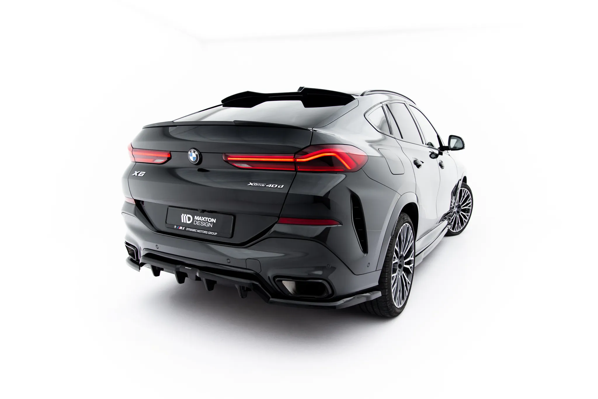 Baksplitter V.1 med vertikale ribber BMW X6 (G06) M-Pakke Facelift 2023 -> | Glossy Black Edition